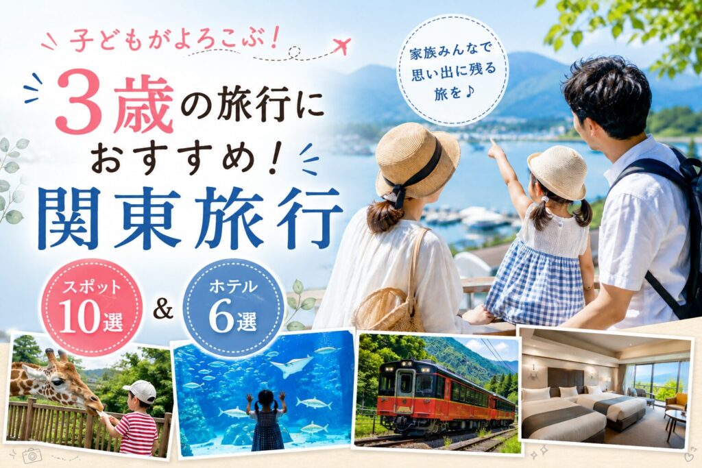 3歳の旅行におすすめ！関東の子どもが喜ぶスポット10選＆ホテル6選